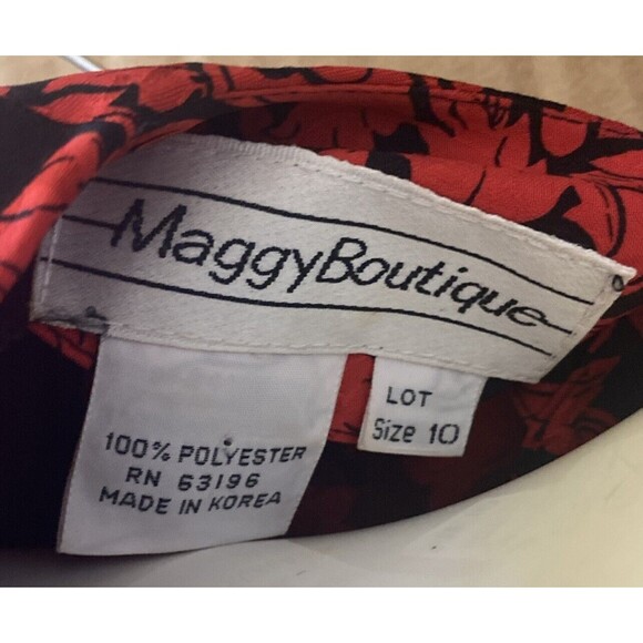 Vintage Dress Boutique Floral Pattern Pretty Gothic Romantic 80s Western D4 - Picture 16 of 16